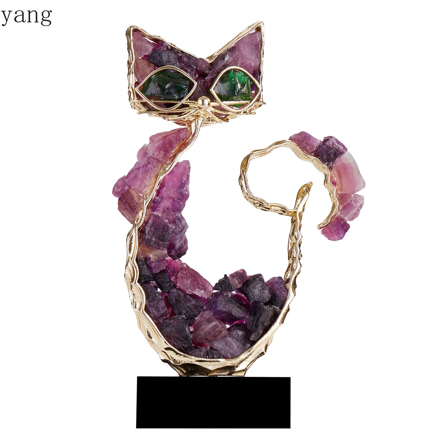 

CX entrance lucky cat ornament light luxury high-end living room TV cabinet decoration