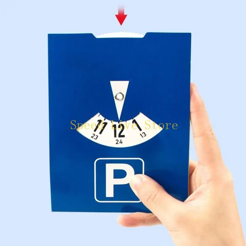1/2pcs Blue Zone Parking Discs for Safe Car Parking Time Management in European Zones Paper Construction Time Stamps