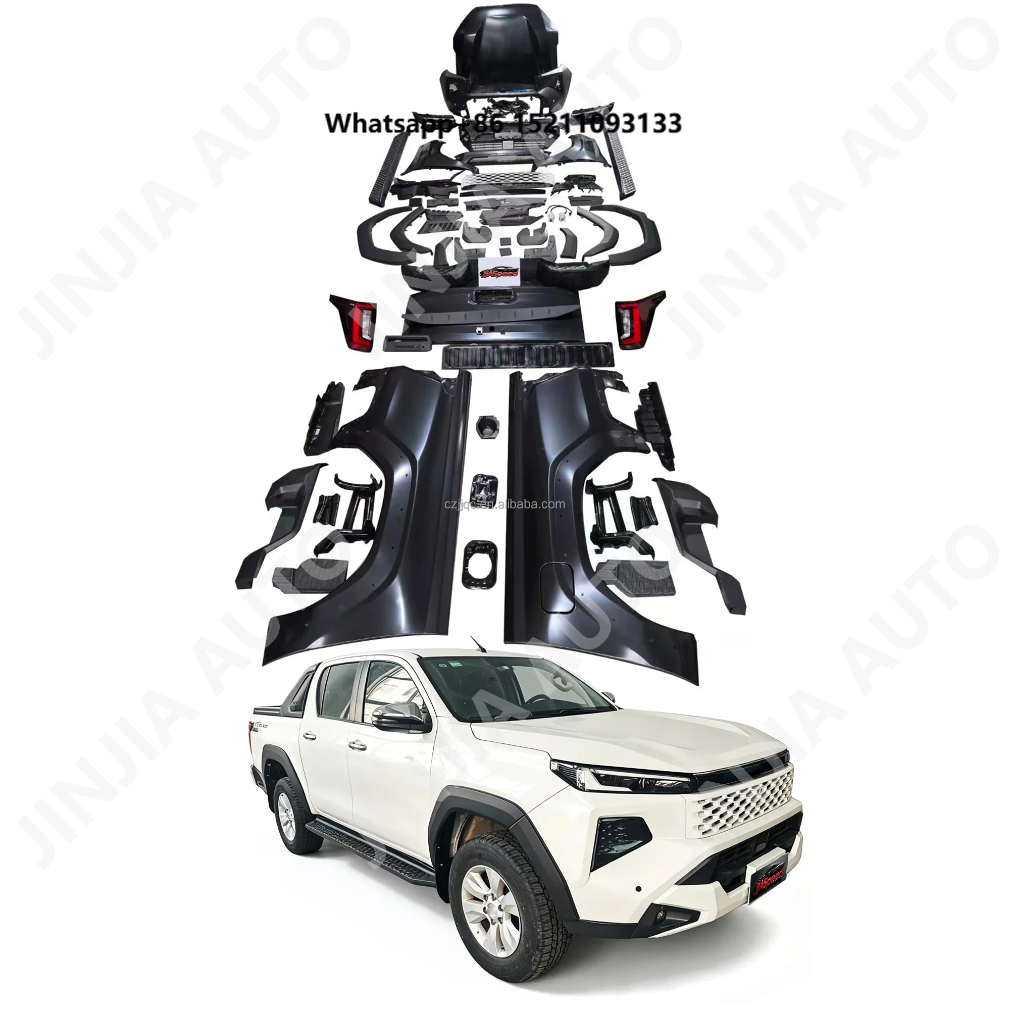 Pickup Truck Car Body Kit for Hilux Revo Rocco 2015-2025 Facelift to 2026 Travo Include Bumpers Lights Hood Fenders