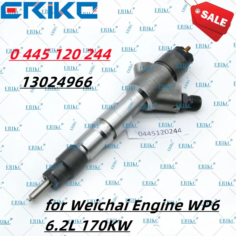 

ERIKC 0 445 120 244 13024966 Fuel Injector Assy 0 445 120 244 0445120244 Fuel Injector for Weichai Engine WP6 6.2L 170KW