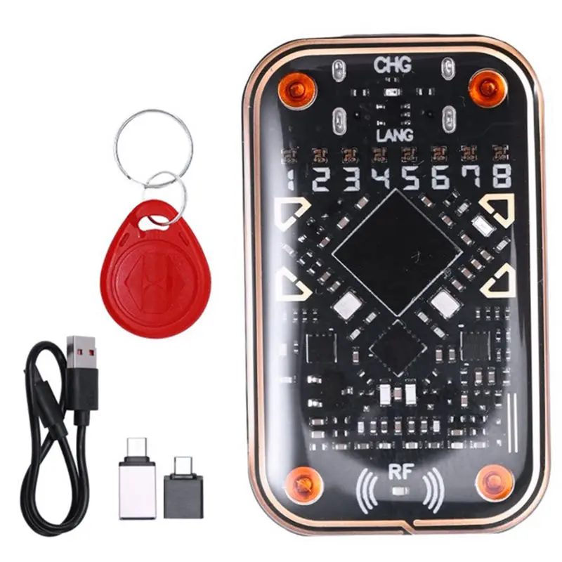 

FEDI-Chameleon Ultra V2.0 RFID Smart Chip Reader Smart Card Emulator+8268 Keychain 125Khz 13.56Mhz Card Decode NFC Duplicator