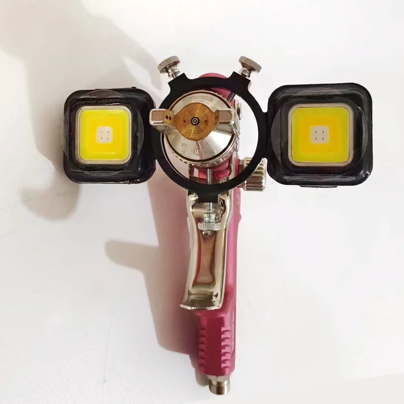 Spray gun light paint spray gun USB lithium battery rechargeable dual bulb spray gun flashlight