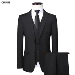 Ensemble de Blazers Imbibés pour Homme, Veste Élégante, GlaPants, Luxe, Business, Formel, Coréen, Haute Qualité, Mariage, 3 Pièces, 2 Ensembles, 2024