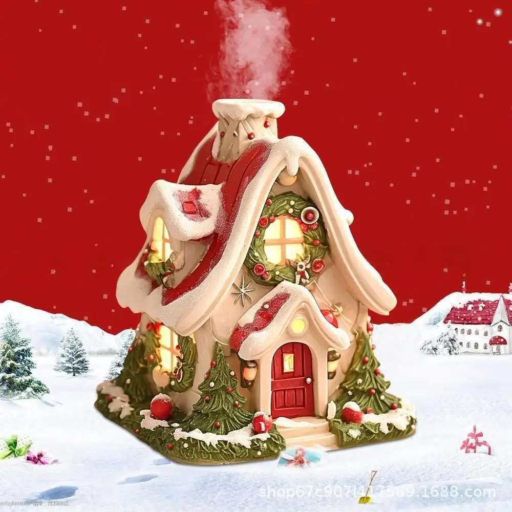 Christmas flat acrylic cottage incense burner family party decorations ornament
