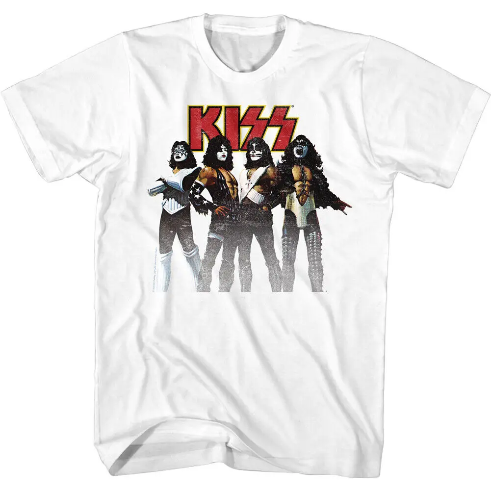 Kiss Music Band T-Shirt Gene Simmons Love Gun Album Official White Cotton New