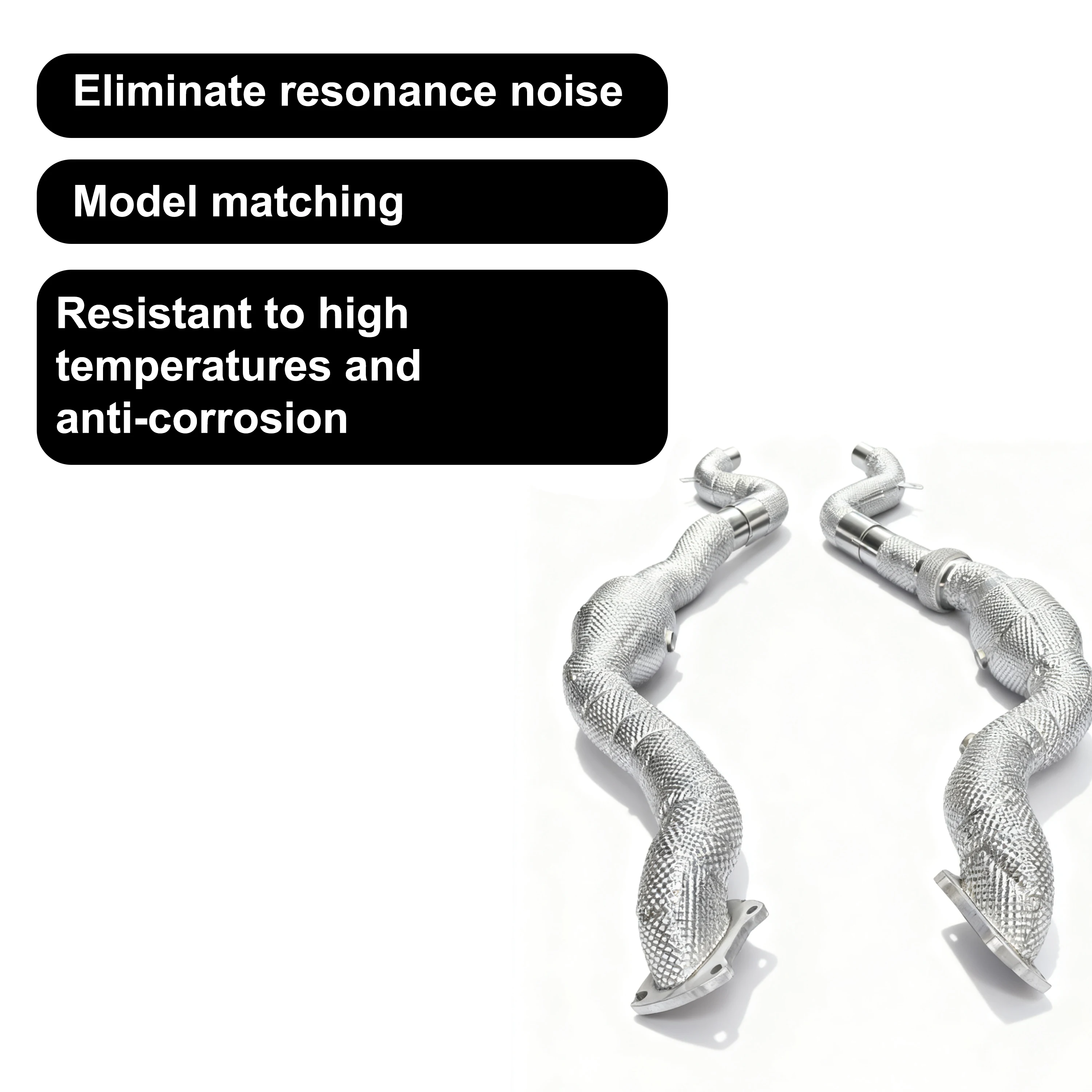 أنبوب سفلي رياضي عالي الأداء من ACE لسيارة دودج تشالينجر 3.6 V6 2015-2023 أنبوب عادم عالي الجودة من الفولاذ المقاوم للصدأ مع ملفوف بالحرارة