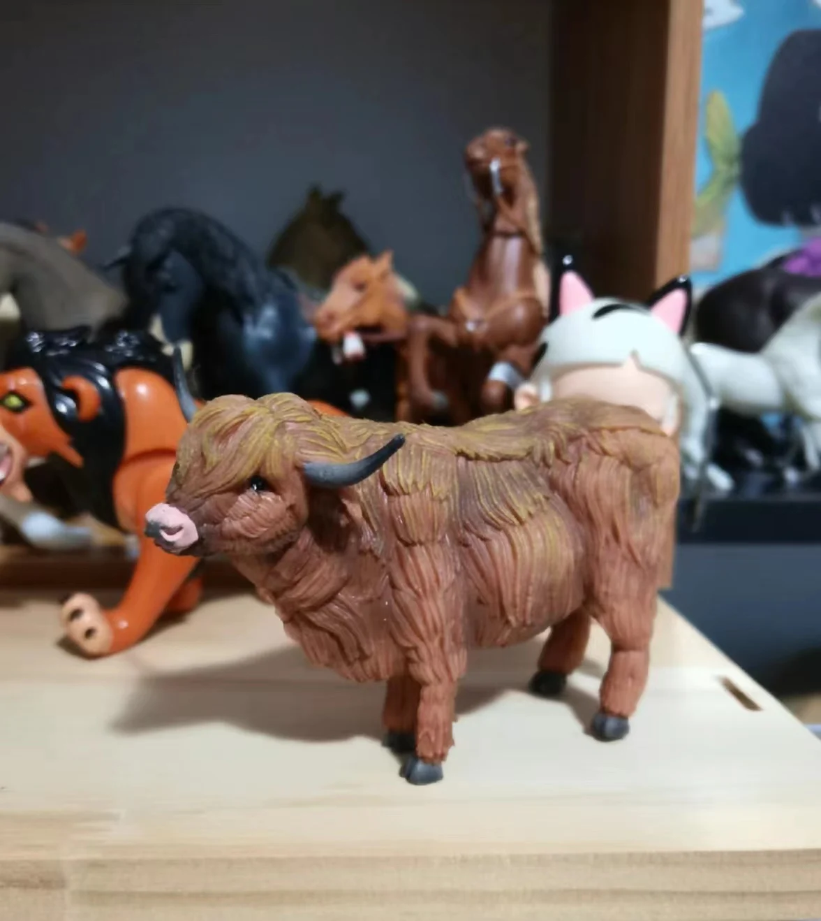 

ПВХ фигурка модели игрушки highland крупного рогатого скота из печати