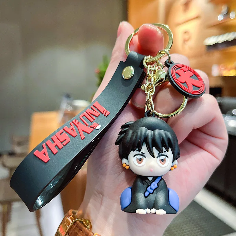 Anime Inuyasha Keychain Higurashi Kagome Kikyo Sesshoumaru Cartoon Pendant Keychain Cosplay Prop Package Pendant