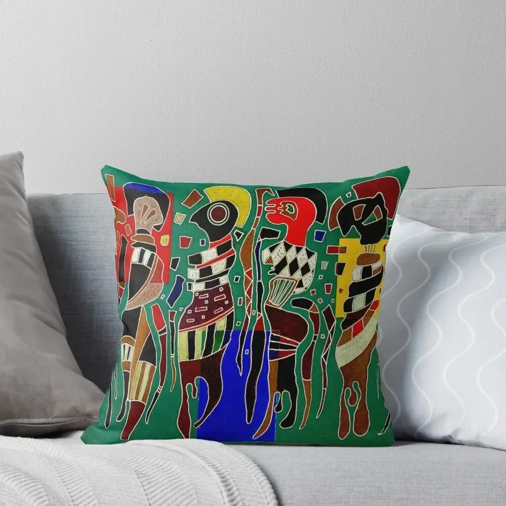 Kandinsky Four Figures on Three Squares 4 figuren auf 3 quadraten Throw Pillow autumn pillowcase pillow