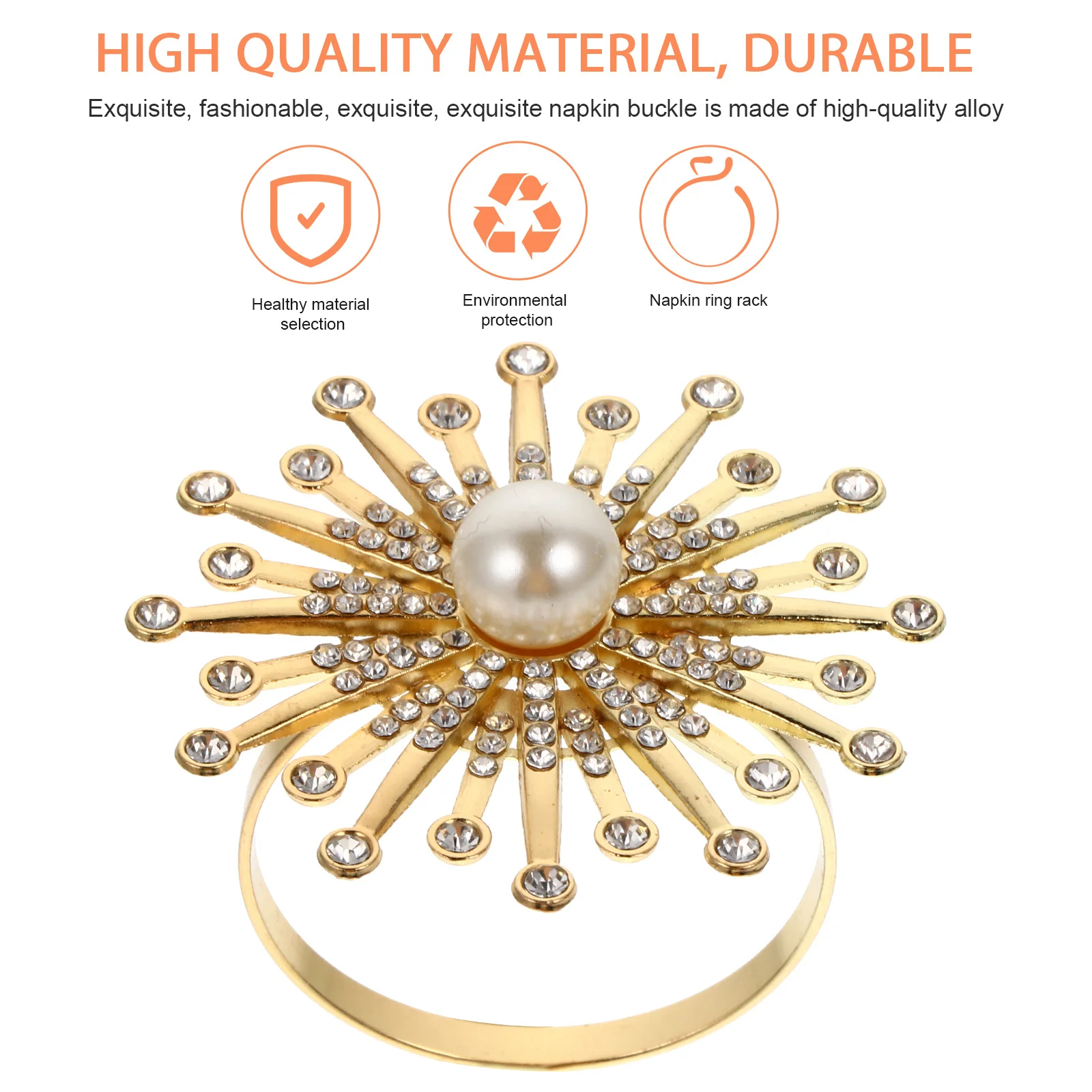 

6pcs Sunflower Napkin Rings Sturdy Table Decoration For Hotel Party Dinner Napkin Holder Wedding Table Supplies Kitchen