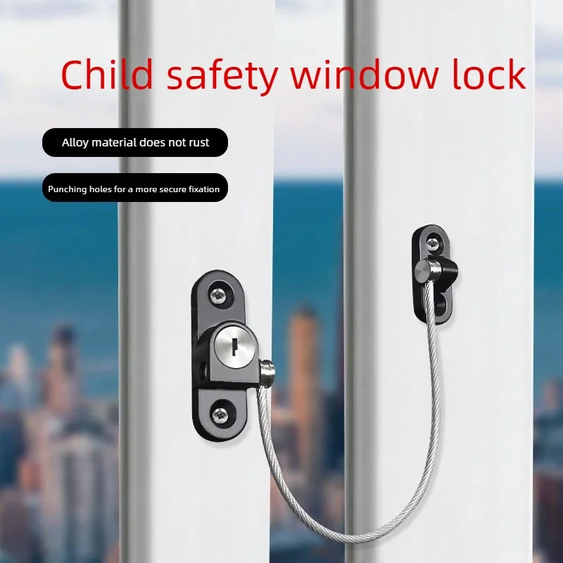 Child Window Restrictor Security Lock Kids Prevent Childern Falling Window Lock Baby Protection view 3
