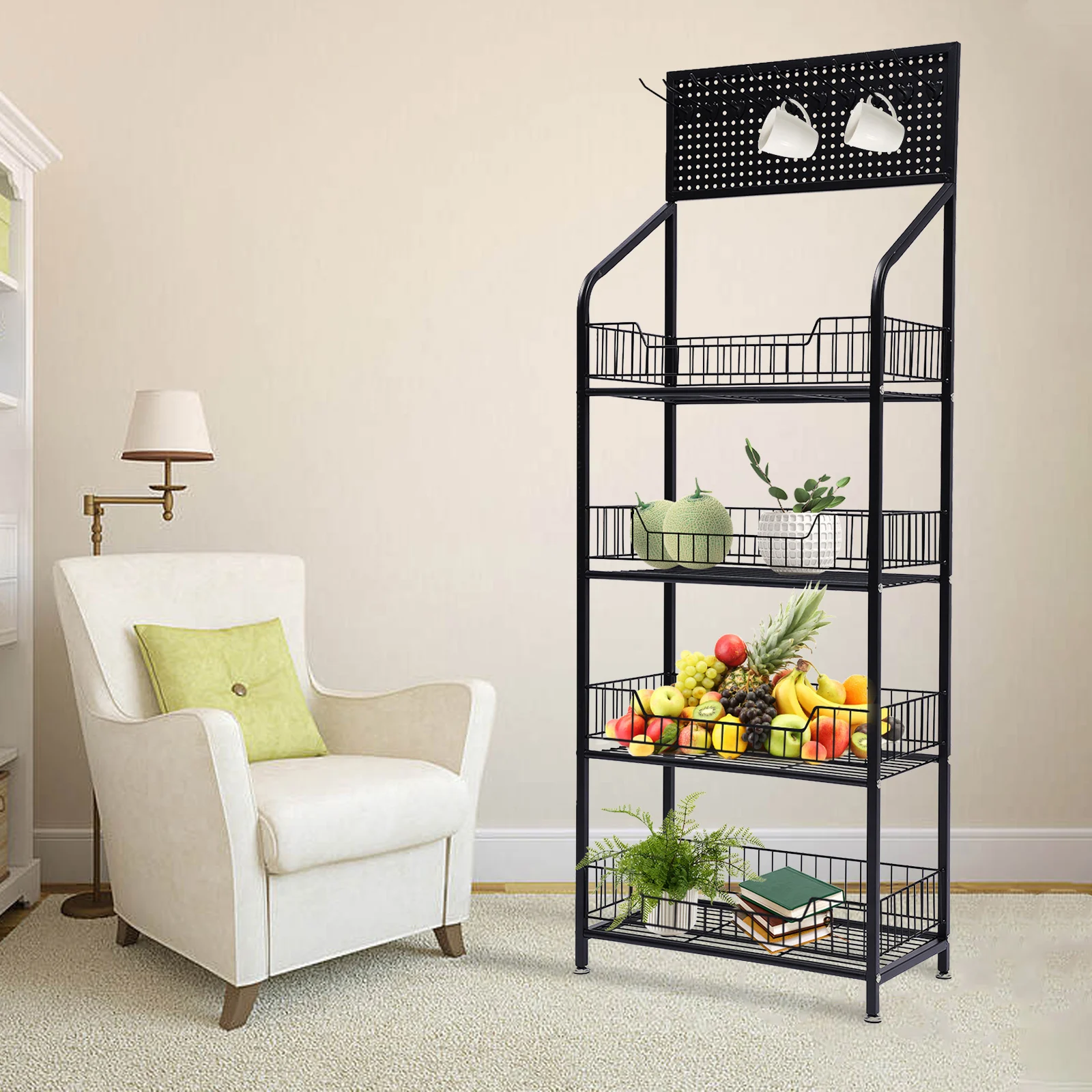 Storage Rack Metal Standing Shelf Steel Wire Shelving Storage Organizer for Home