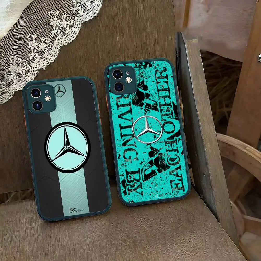 Car M-Mercedes-Ben-z-Backs Phone Case For IPhone 11 12 13 14 15 16 Pro Plus X XS MAX Matte Bumper Shockproof Cover view 4