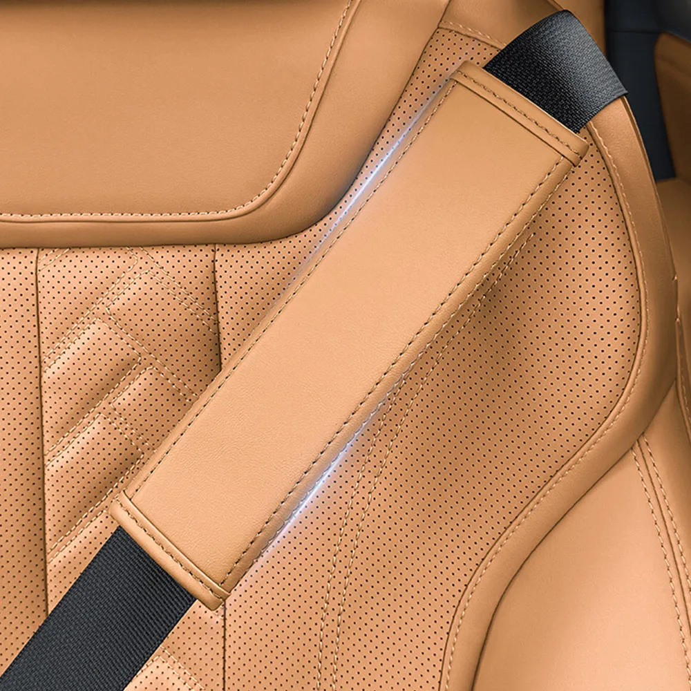 

2 PCS For 2020-2025 BYD Song Pro DM-i Special Safety Belt Shoulder Protector Adjustable Car Accessories Leather Protective Cover