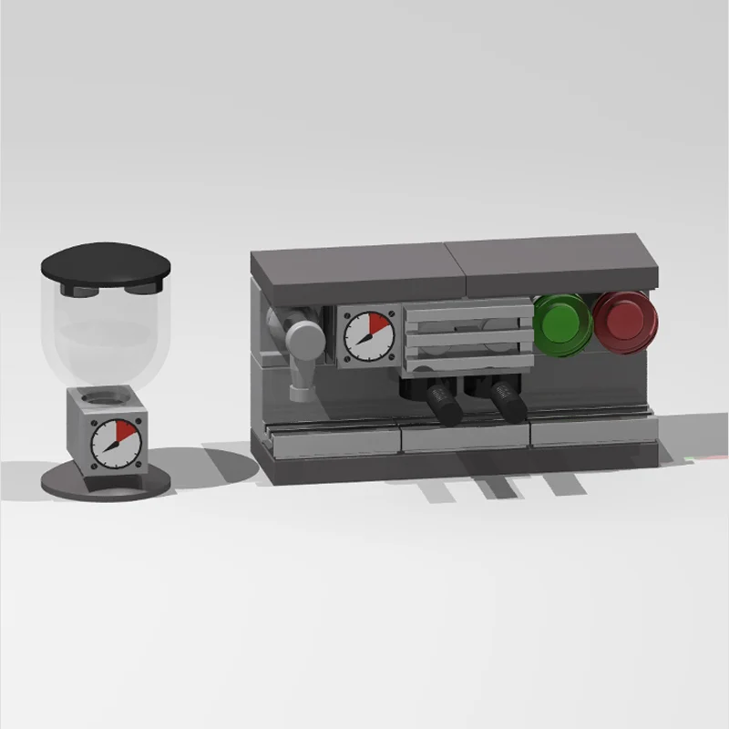Street View Model MOC Building Bricks Coffee Machine With Grinder Modular Technology Gifts Holiday Assemble Children Toys Suit