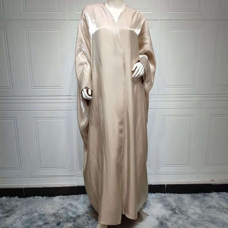 Muslim Abayas Batwing Sleeve Outwear Kaftans Women Open Cardigan Coat Islamic Clothing Dubai Saudi Robe Turkish Kaftan Gown