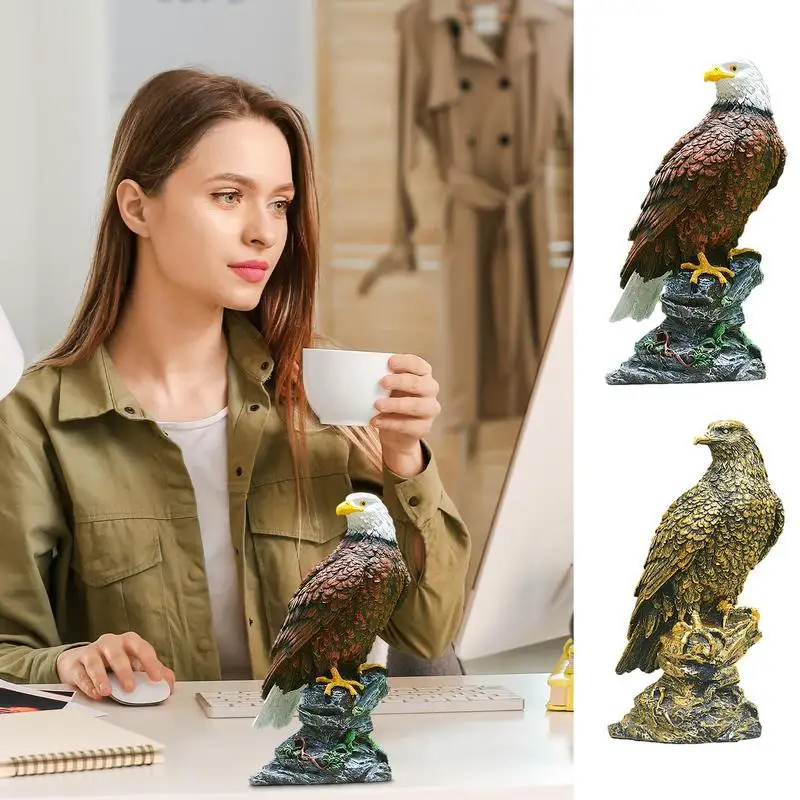 Garden Eagle Statue Garden Ornament Eagle Figurine Sculpture Decoration Tree Decoration for Lawn Porch Yard Patio Living Room