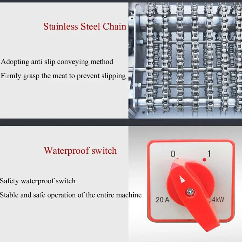 

Fully Automatic Industrial Frozen Electric Meat Grinder Cutting Meat Chop Bone Slicer Slicing Slice Machine