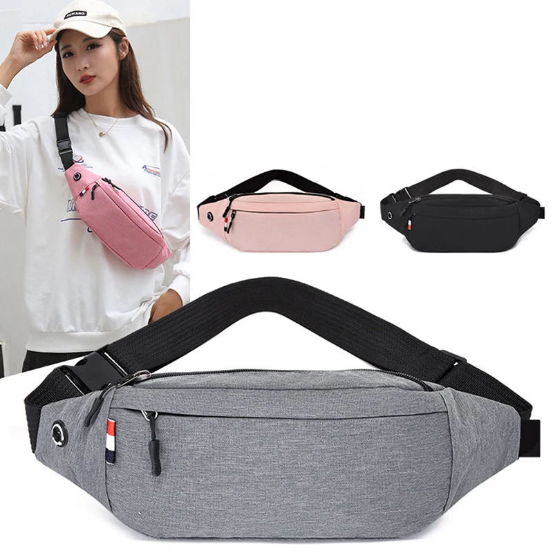 

Men Women Breast Package Waterproof Outdoor Sports Bag Canvas Pouch Korean-style Waist Bag Fanny Pouch Crossbody bag