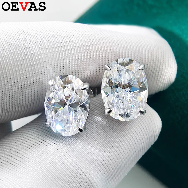 

OEVAS 1ct-4ct настоящие серьги с муассанитом, серьги из стерлингового серебра S925 для женщин, ювелирные изделия для свадьбы, помолвки и вечеринки