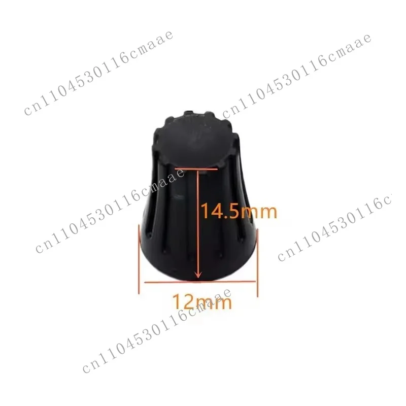12X14.5MM Plastic Black Knob Potentiometer Encoder Switch Knob Volume Panel Adjustment Cap D Half Axis 6MM