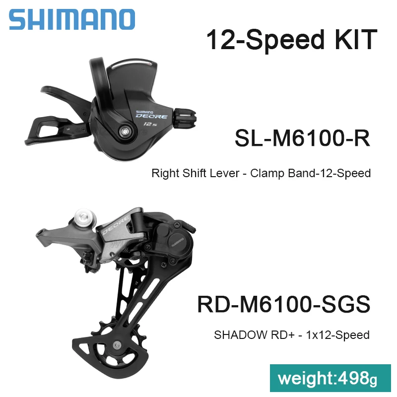 SHIMANO DEORE M6100 1x12 Speed derailleur Groupset MTB Mountain Bike M6100 shift lever Rear Derailleur  50T 52T HG Flywheel