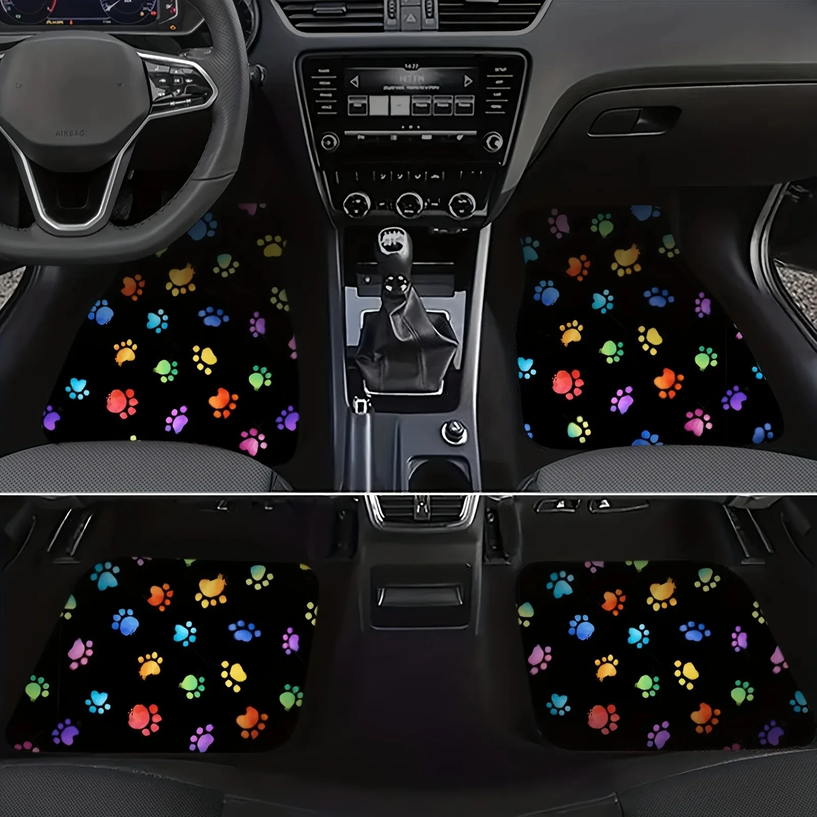 

1pc Universal Car Floor Mat Non-Slip Durable Four Seasons Car Carpet Easy Clean and Wear-Resistant Floo
