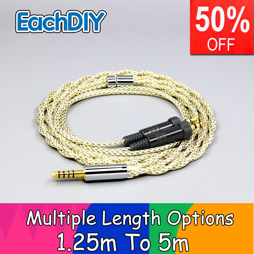

TypeS 23AWG Litz Shielding Silver OCC Earphone Cable For Sony MDR-Z7M2 MDR-Z1R MDR-Z7 With Screw To Fix Headphone LN008926