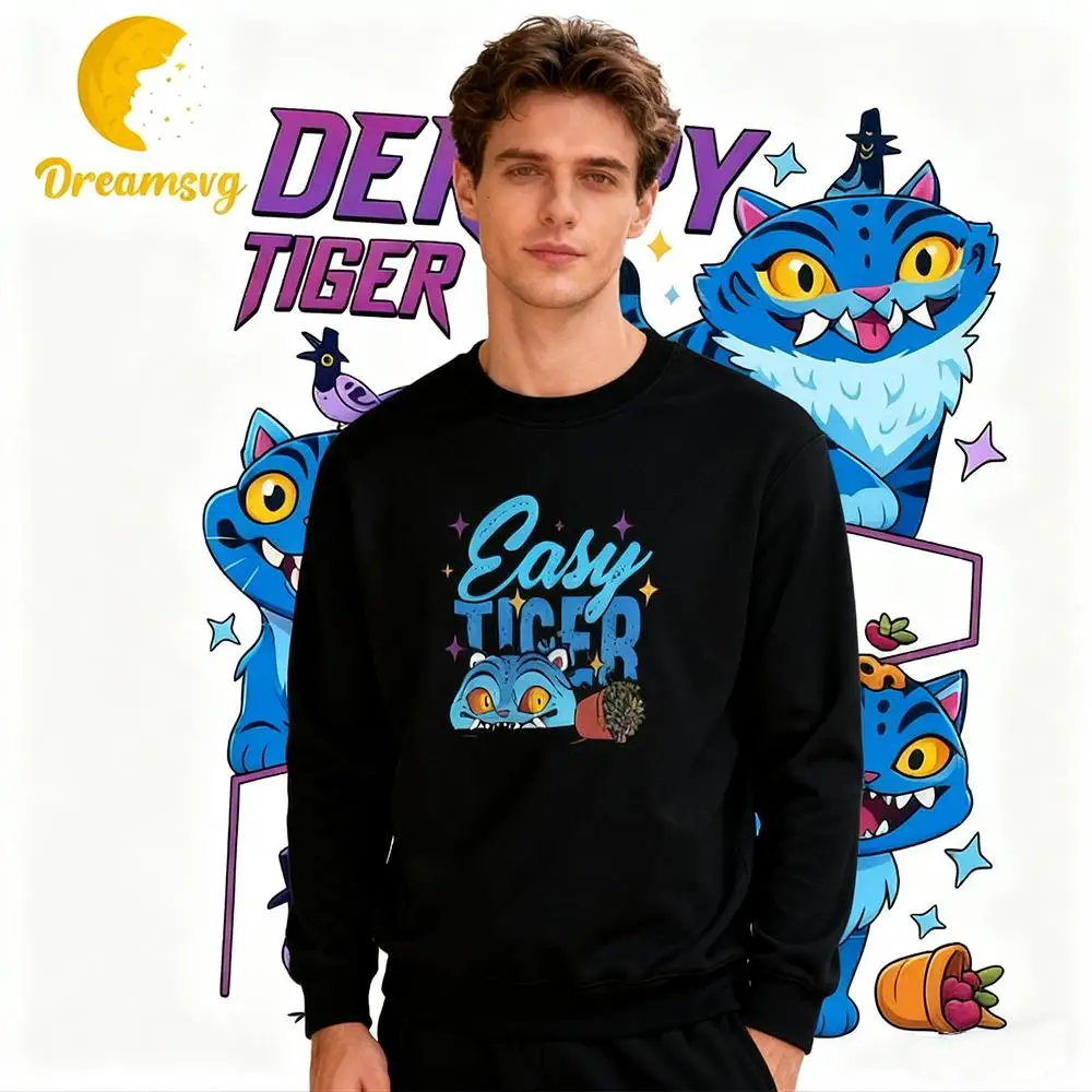 

Anime Kpop Demon Hunter Men's Sweatshirt Autumn/Winter Warm Long Sleeve Casual Loose Unisex Cute Graphic Print Y2K Crew Neck Top