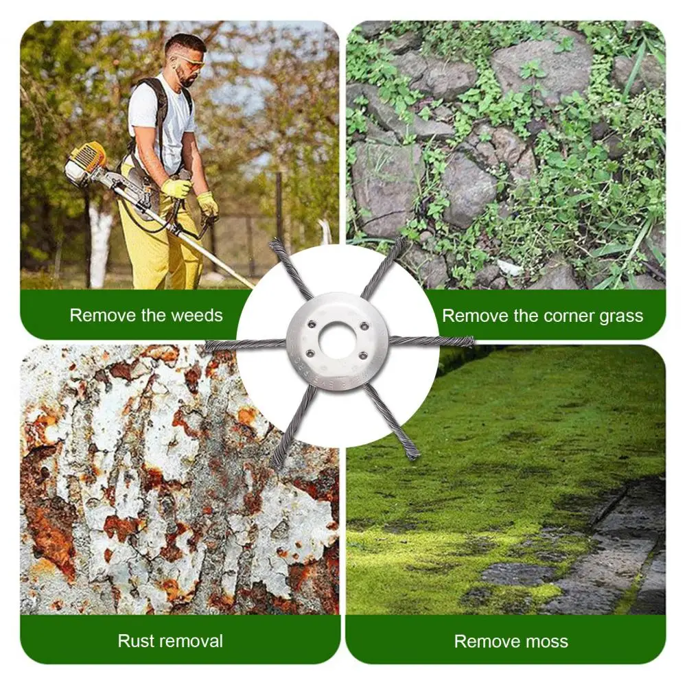 

Steel Wire Trimmer Attachment Steel Wire Trimmer Head Universal Steel Wire Grass Trimmer Head for Lawn Mower Weed for Efficient