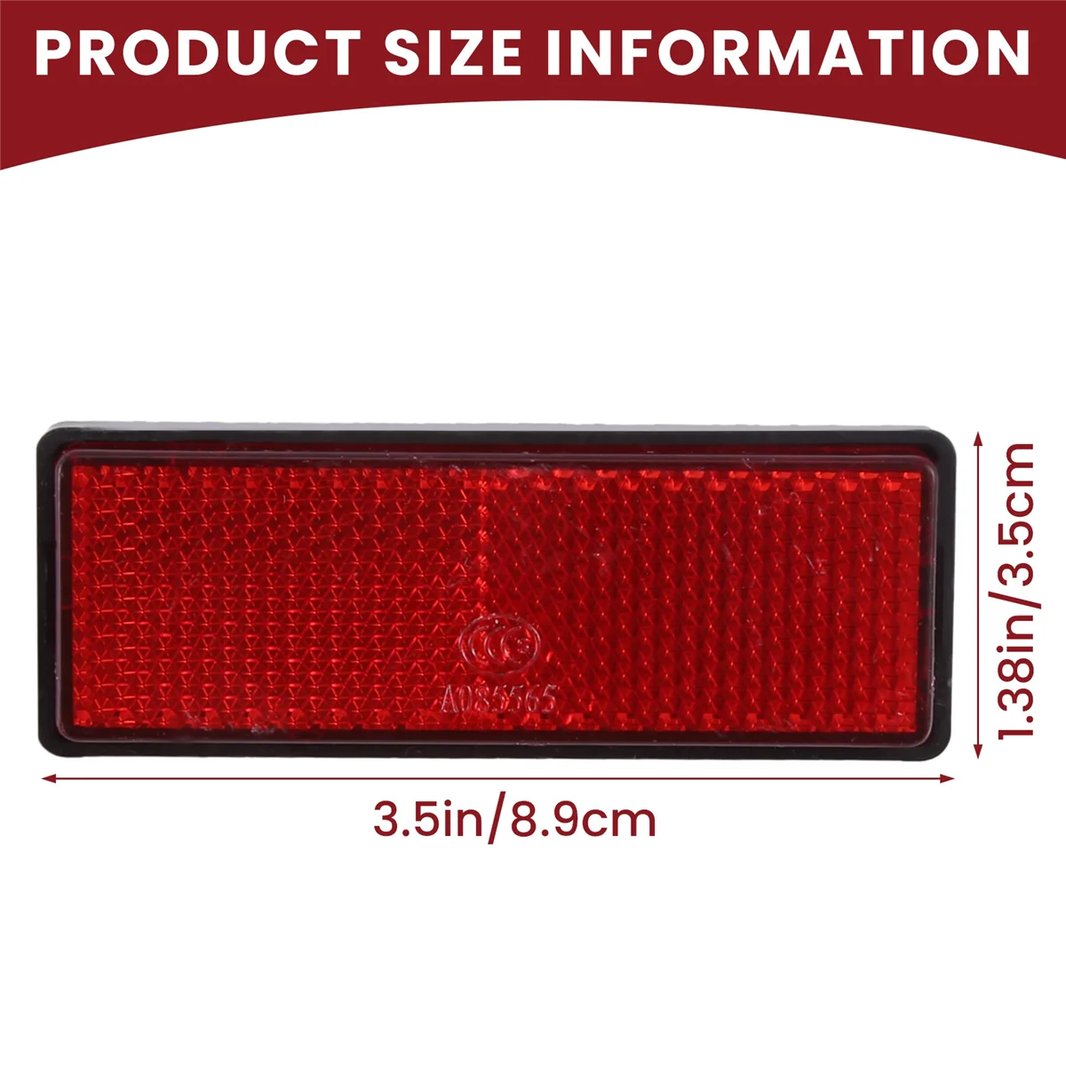 rectangle red Reflectors Universal For Motorcycles ATV Bikes Dirt Bikes