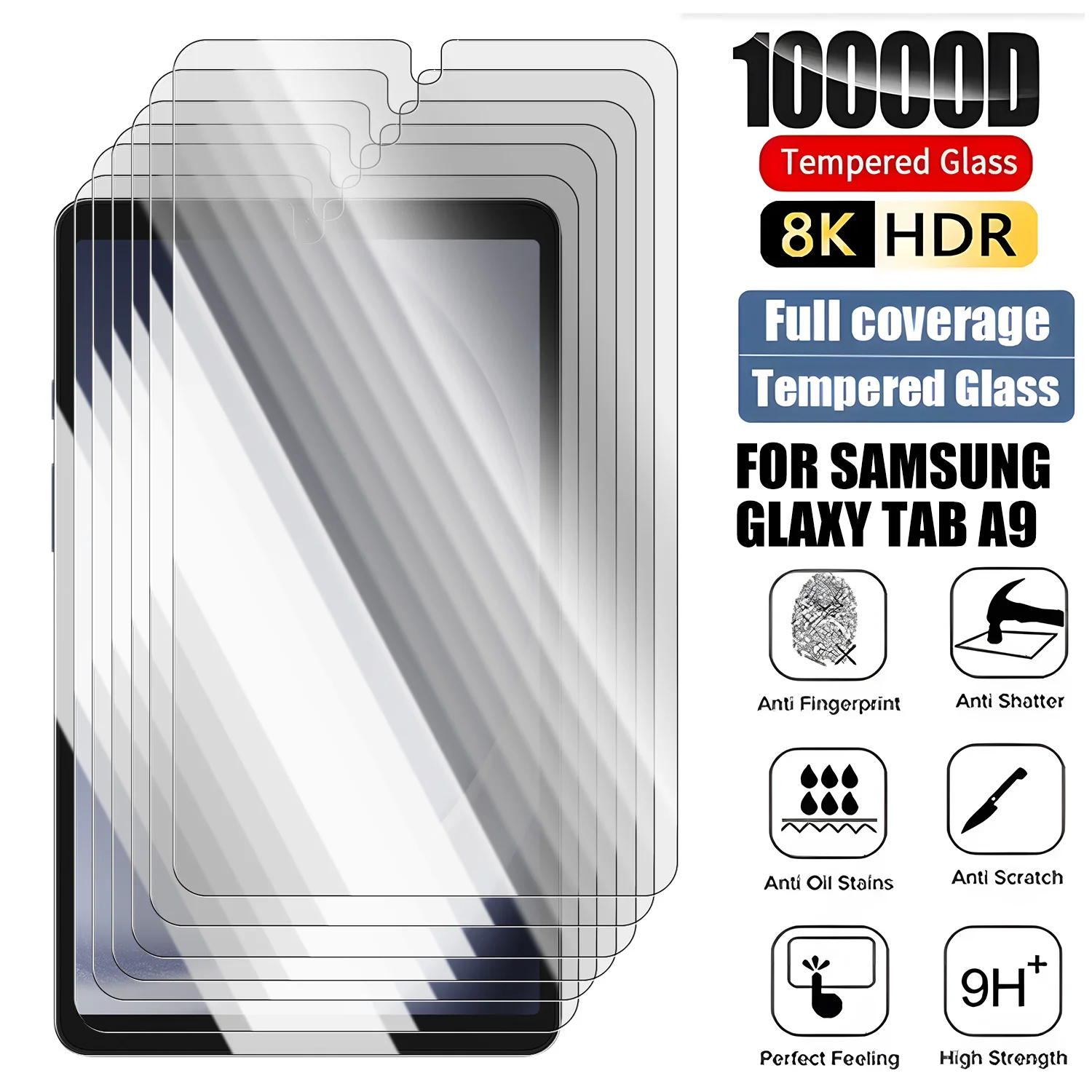 

1/2 упаковки, защитная пленка для экрана, закаленное стекло для планшета Samsung Galaxy Tab S9 S9Plus HD, прозрачные защитные пленки от царапин