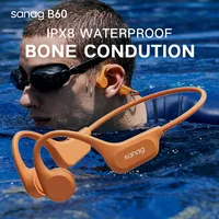 Sanag B60S Pro Bone Conduction Earphone Bluetooth 5.3 Wireless Open Headset IPX8 Swimming Bluetooth Headphones 64GB MP3 Earbuds