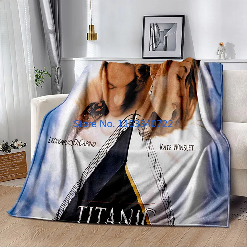 3D Print Titanic Movie Poster Soft Throw Blanket Throw for Bed Sofa Nap Blankets 150x200cm Boy Girl Festival Gift