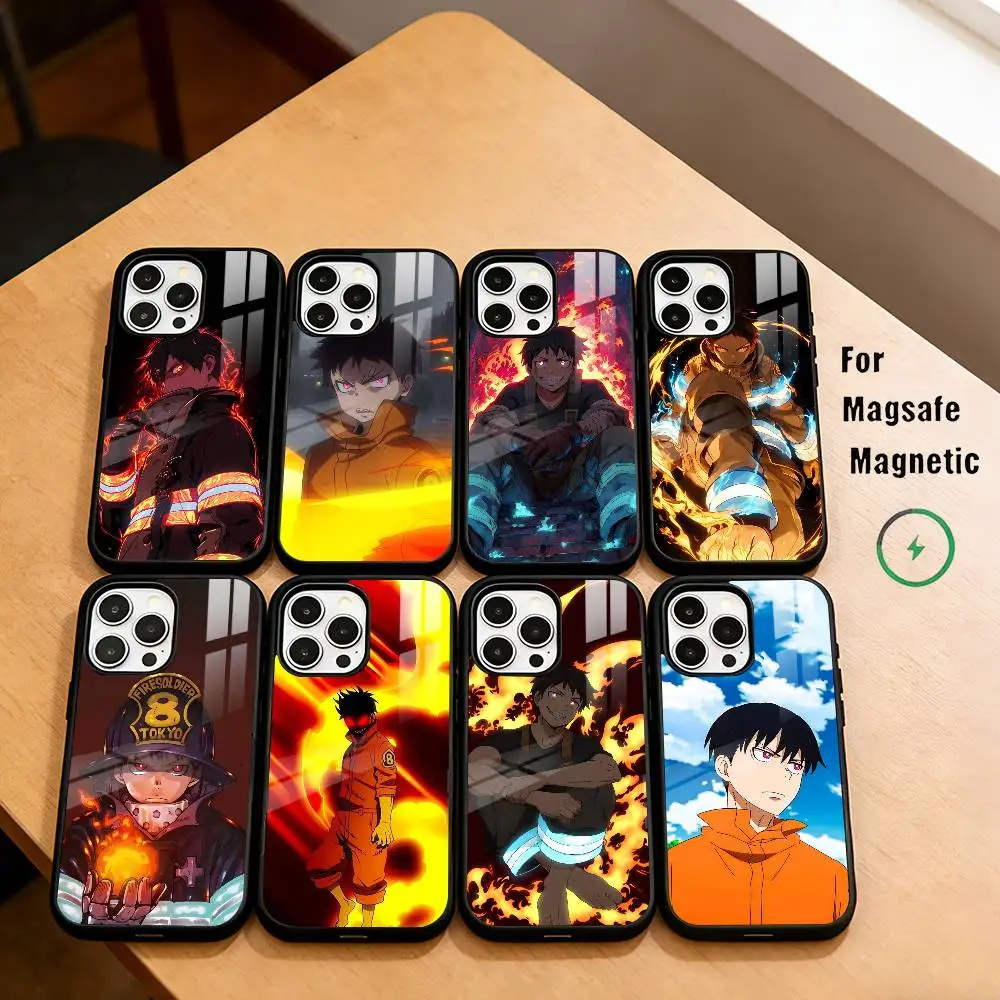

F-Fire Officer S-Shinra K-Kusakabe Phone Case Magnetic For Magsafe Wireless Charging For iPhone17,16,15,14,13,12,11 Plus,Pro