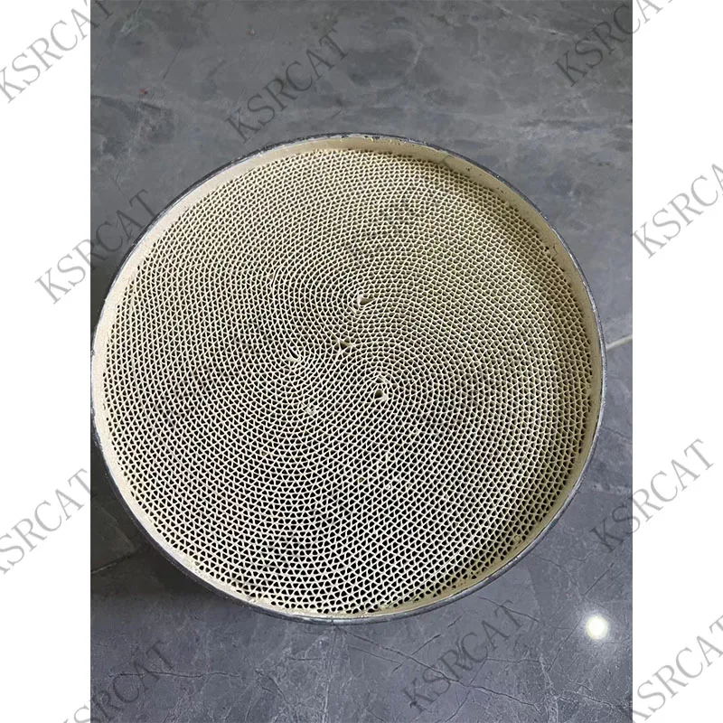 123*75mm Euro 5 300/400cpsi High Flow Automotive Catalyst Metal Round Catalytic Converter Metallic Catalyst