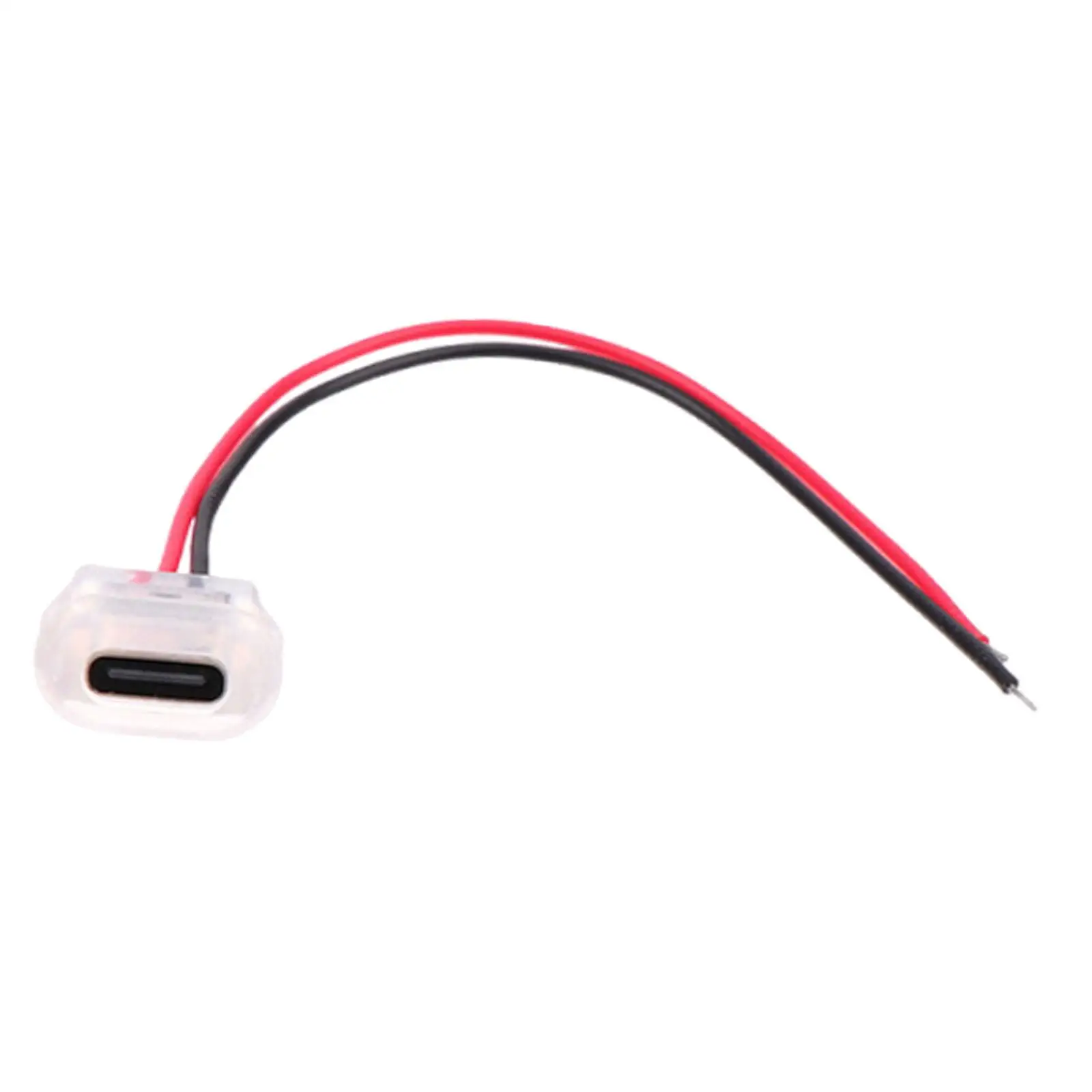 Type C Female Chassis 2 Pin Wire Waterproof High Performance Sturdy Snap on Spare Parts Replaces USB C Female Connector