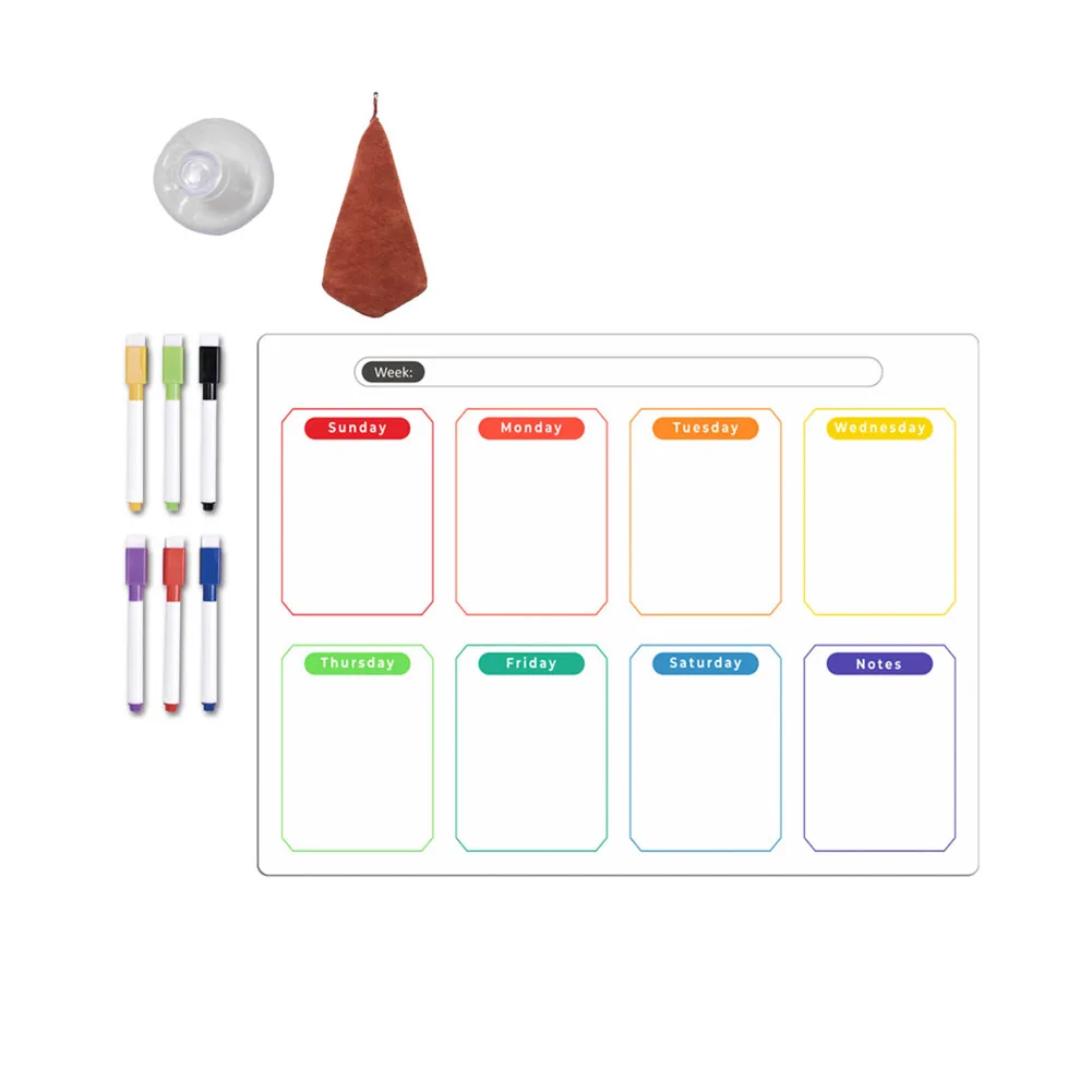 Kitchen Organization Weekly Planning Board Easy Cleanup Whiteboard Calendar Message Board Scratch Resistant Material