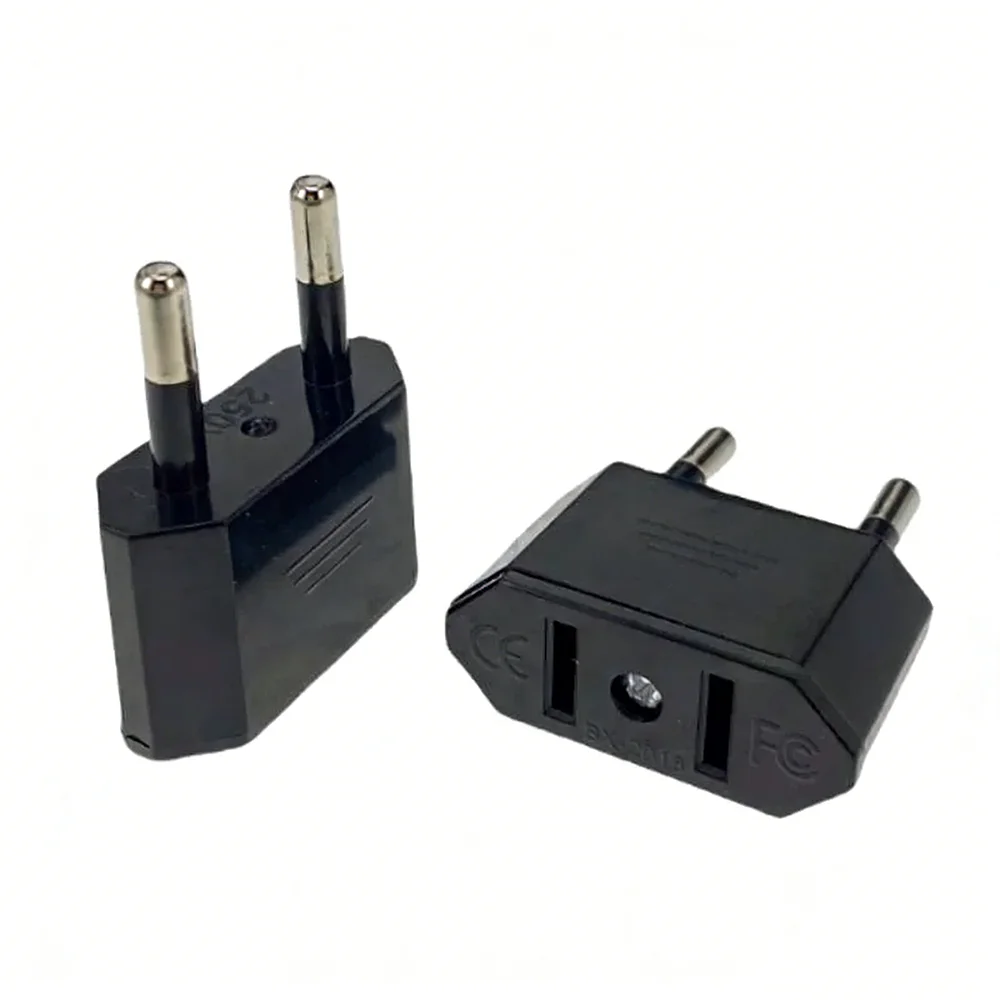 Travel Power Adapter 2 Pin US to EU Plug Converter American China to EU Europe Voltage Converter for Electronics