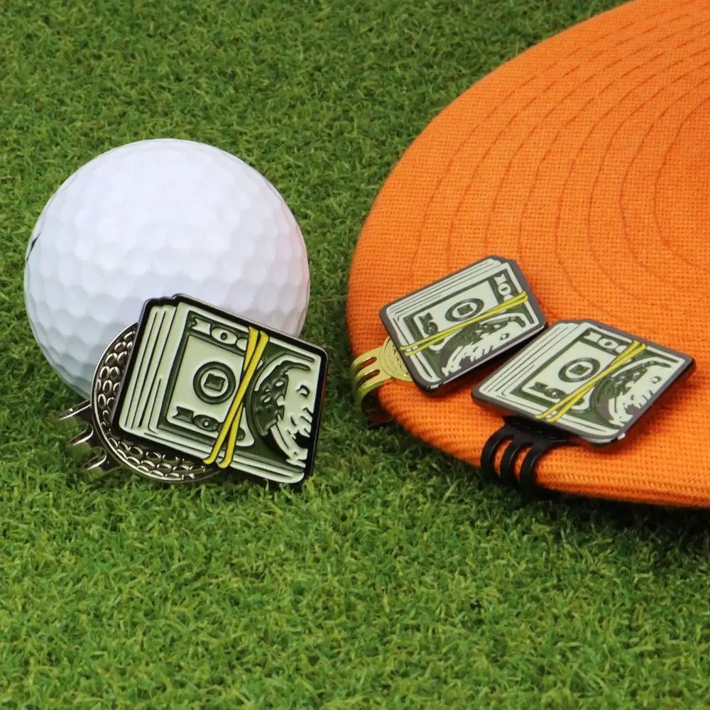 Clip pour chapeau de Golf, marqueur de balle, Clip pour chapeau, Dollar Kirsite, Clip magnétique pour chapeau, facile à enlever, Dollar américain, cadeau pour filles