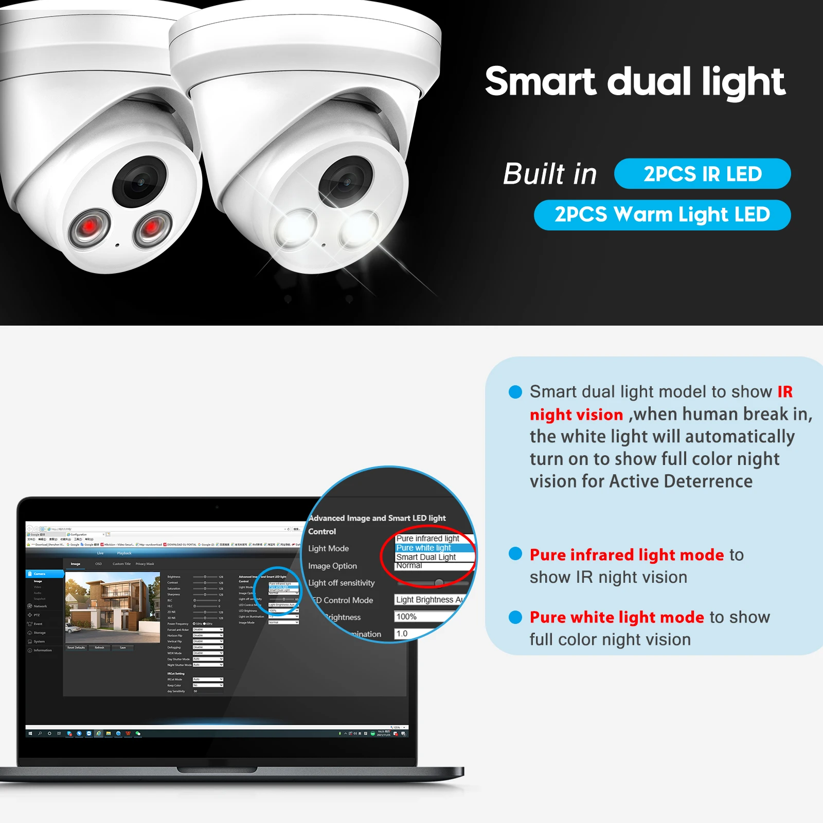كاميرا VIKYLIN Hikvision متوافقة مع الألوان الكاملة بدقة 8 ميجابكسل وكشف السيارة البشرية IP67 كاميرا مراقبة فيديو خارجية