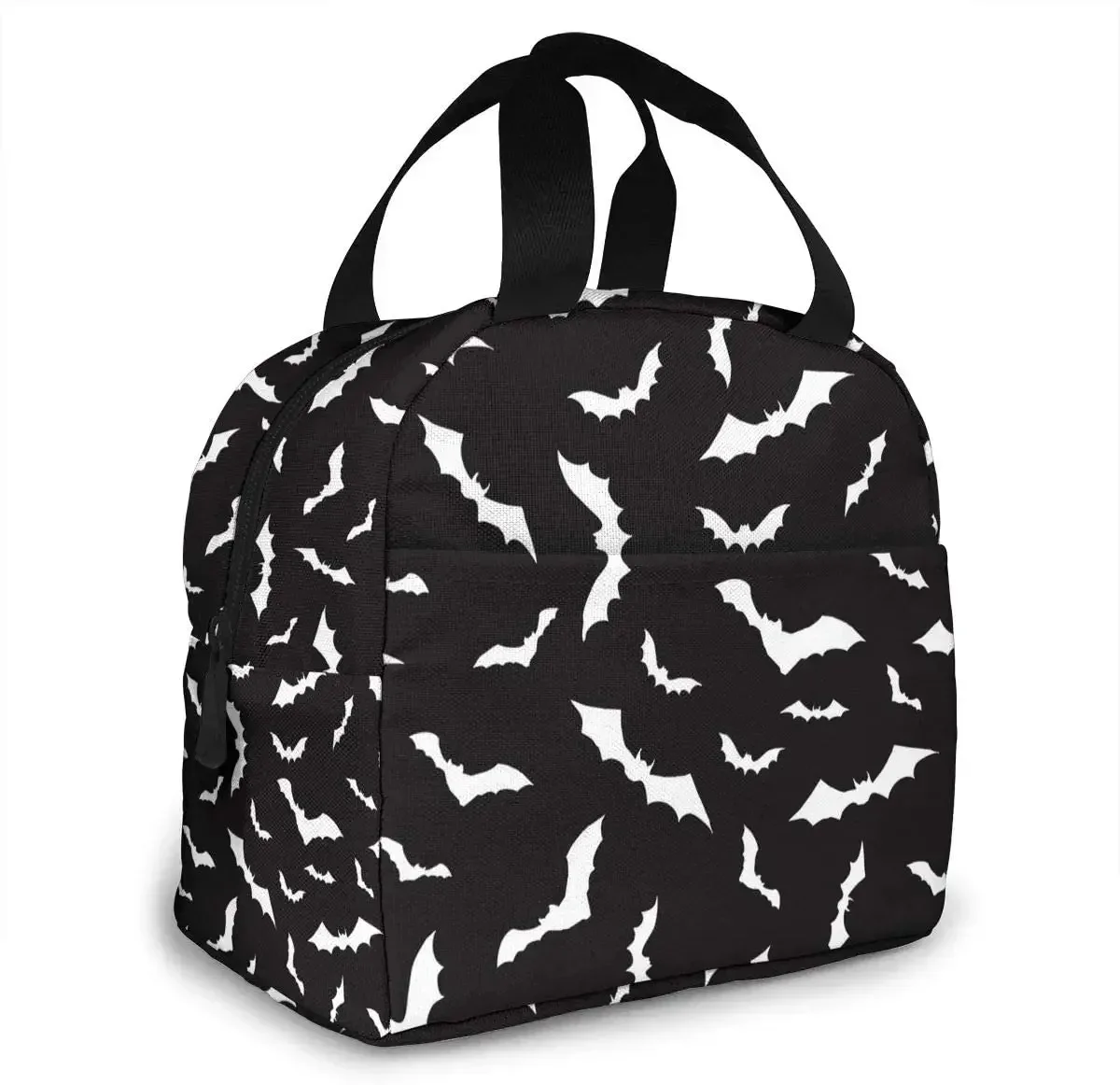 Halloween Bat Lunch Bag Insulated Lunch Box Cooler Tote for Picnic Camping Work Travel