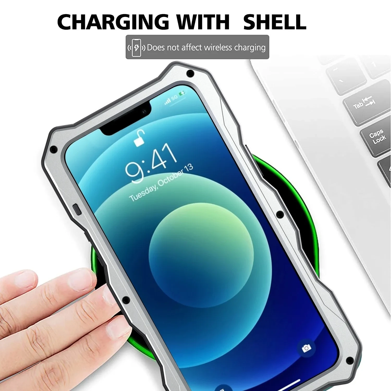 Heavy Duty Metal Phone Case For iPhone 12 13 14 Pro Max 14Plus Lens Protection Shockproof Armor With Kickstand Anti-fall Cover