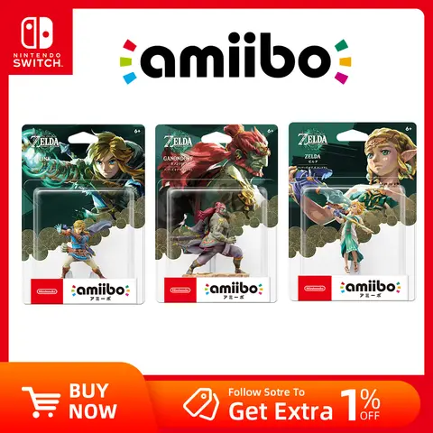 Nintendo Switch Amiibo-krallığın Zelda gözyaşları efsanesi-Link /GANONDORF/Zelda-Switch OLED konsol oyun modeli için