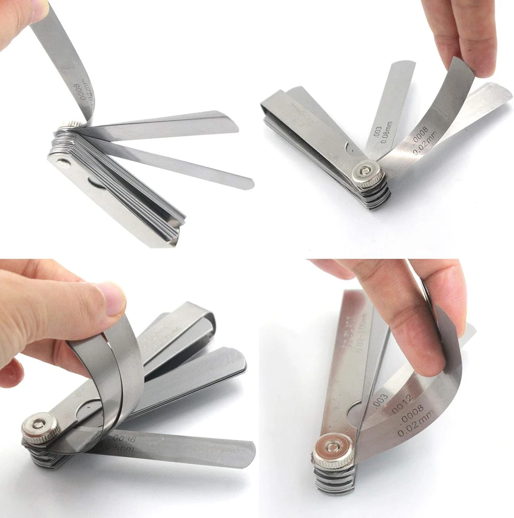 Neues Fühlermaß-Set mit 32 Messblättern, Gitarrenhals-Relief-Messwerkzeug, Werkzeug für Gitarren-Setup, Werkzeuge zur Herstellung von Saitennuten, Instrumente – Detail 14