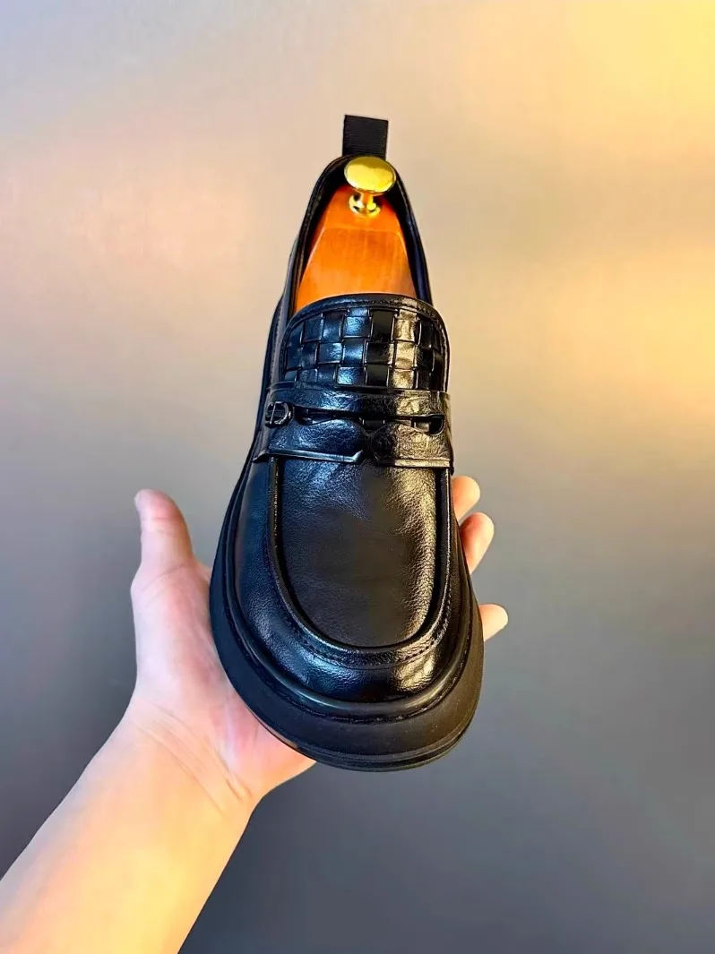 

New 9725 Men's Casual Comfortable Pure Leather Shoes High Quality Fashionable Versatile Business European Style Elegant