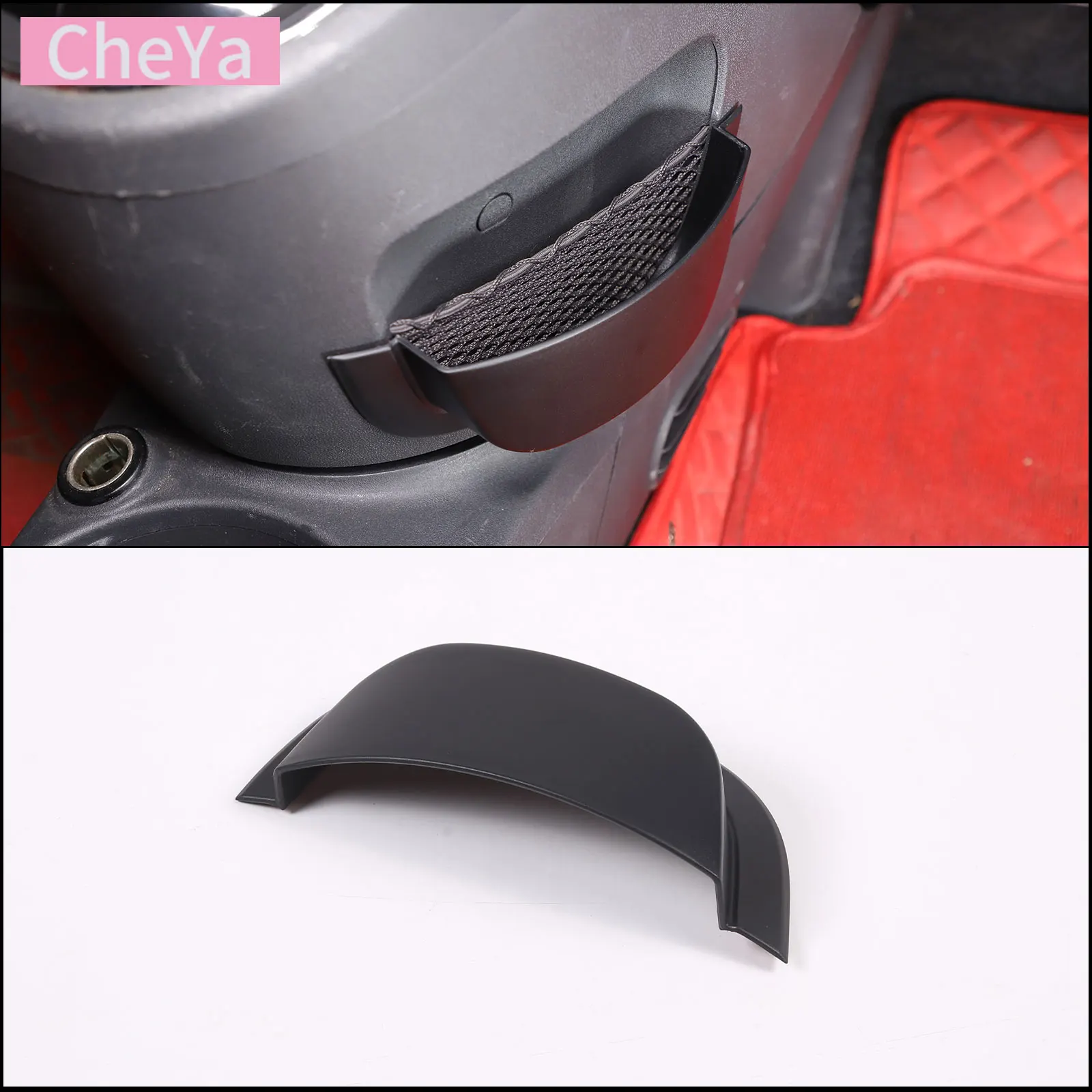 ABS Black Car Center Console Side Storage Box for Fiat 500 2011 2012 2013 2014 2015 2016 2017 Storage Accessories 1Pcs