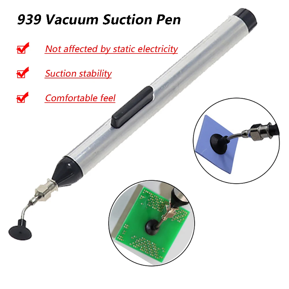 Vacuum Suction Pen Kit IC SMD Vacuum Sucking Suction Pen Remover Sucker Pump Pick Up Tool Desoldering ​Sucking Pen With 3 Sucker