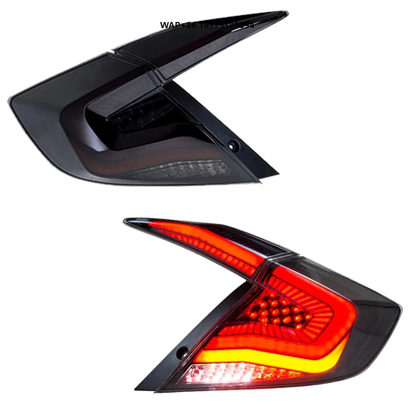 

Задний фонарь для Honda Civic-10 Gen 2016 2021, обновленный задний фонарь, светодиодный задний фонарь, сигнальный поворотник, автомобильные аксессуары