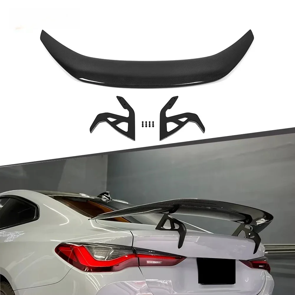 Dry Carbon Fiber AD-A1 Style Car Rear Spoiler Swan Neck Wing for G80 M3 G82 G83 M4 Rear Wing Splitter Lip Trunk Accessories